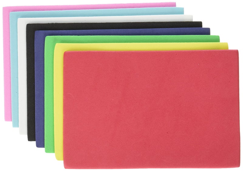 Multicraft Imports GC044A Foam Sheets 1.5mm 4""X6"" 30/Pkg-Primary Assortment